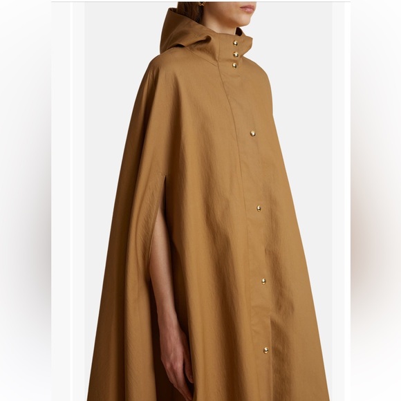 NEW KHAITE THE ROYGEN CAPE Coat in Khaki size M - Picture 9 of 11
